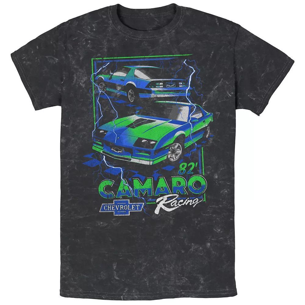 Men's Camaro Racing '82 Mineral Wash Graphic Tee, Size: XL, Black Product Image