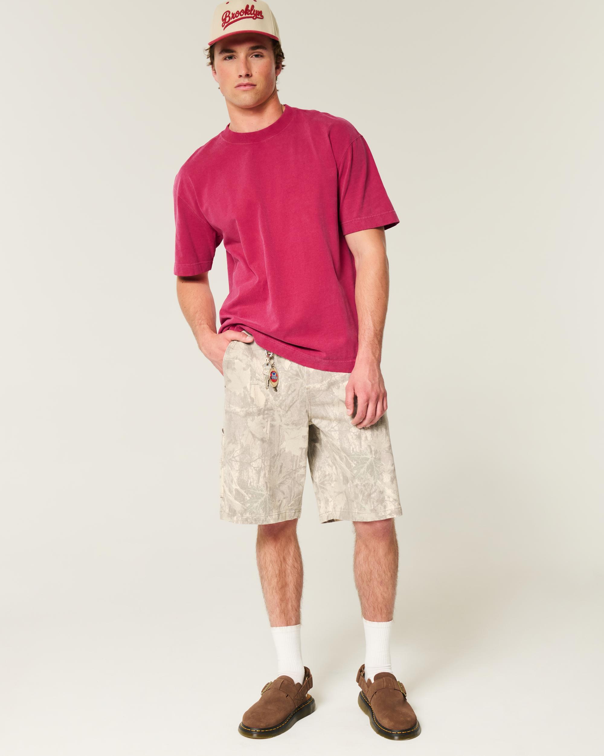 Boxy Heavyweight Washed Crew T-Shirt Product Image