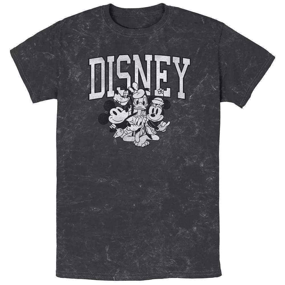 Men's Disney Mickey Mouse Group Bombard Wash Graphic Tee, Size: XL, Black Product Image