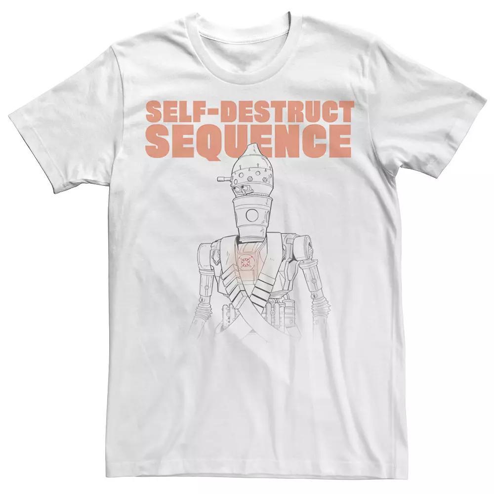 Men's Star Wars The Mandalorian IG-11 Self-Destruct Sequence Tee, Size: 3XL, White Product Image