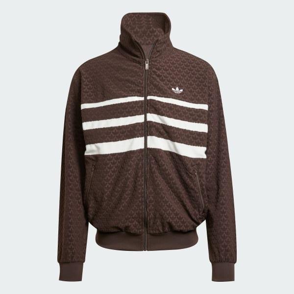 adidas Monogram Track Top Dark Brown XS Mens Product Image