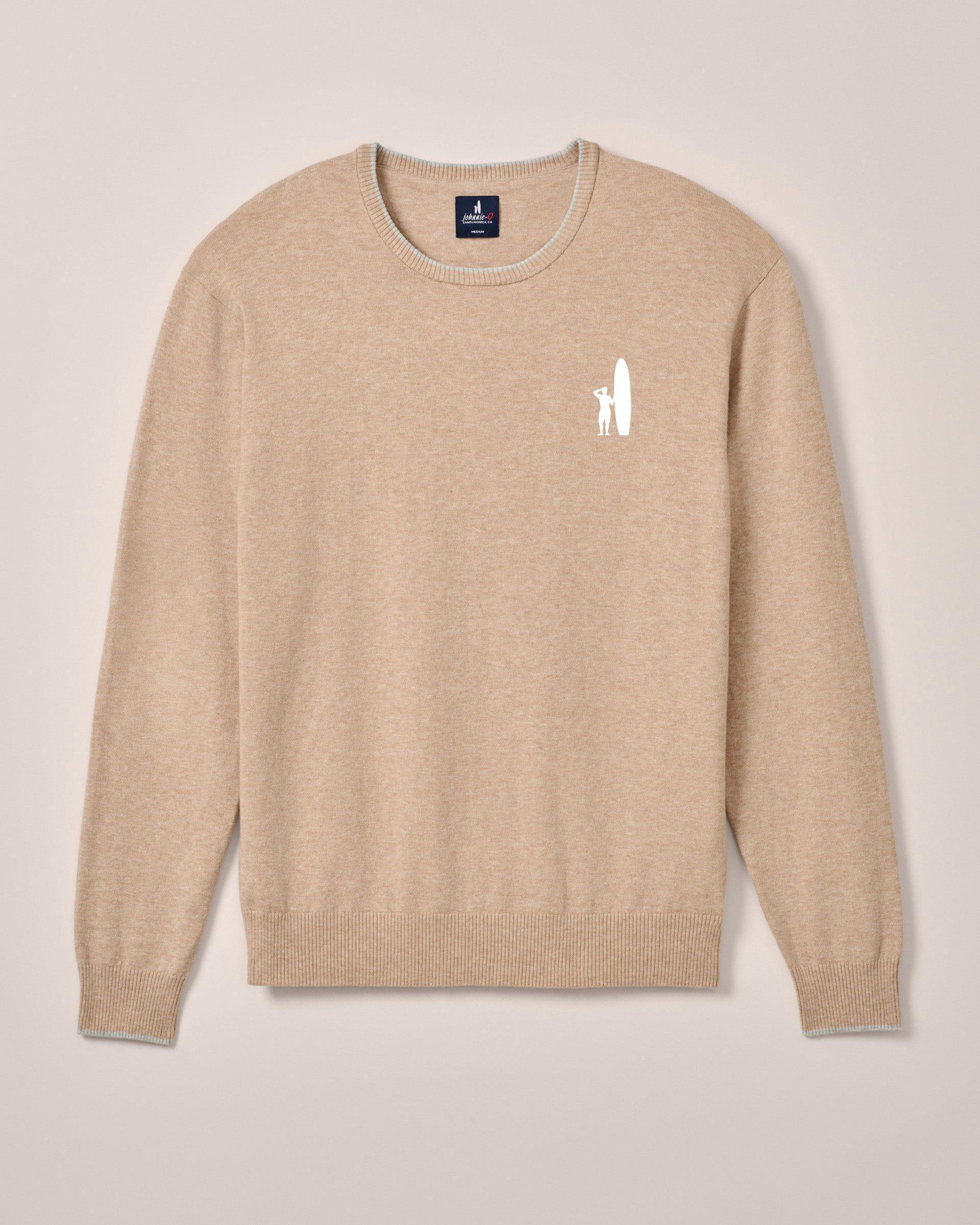 johnnie-O Custom Tour Logo Wren Plaited Cotton Blend Crewneck Sweater Product Image