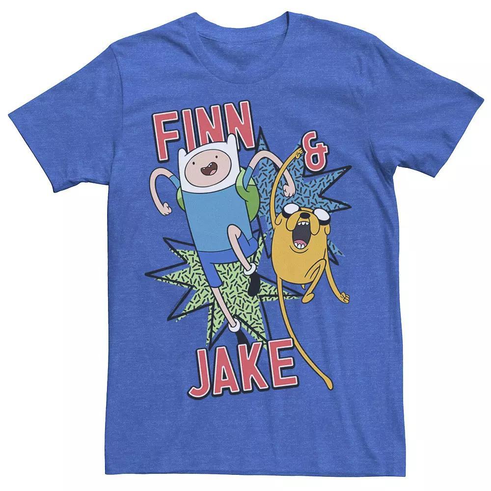 Men's Cartoon Network Adventure Time Finn & Jake Kapows Tee, Size: Small, Red Product Image