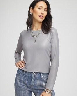 Touch of Cool™ Foil Long Sleeve Layering Tee Product Image
