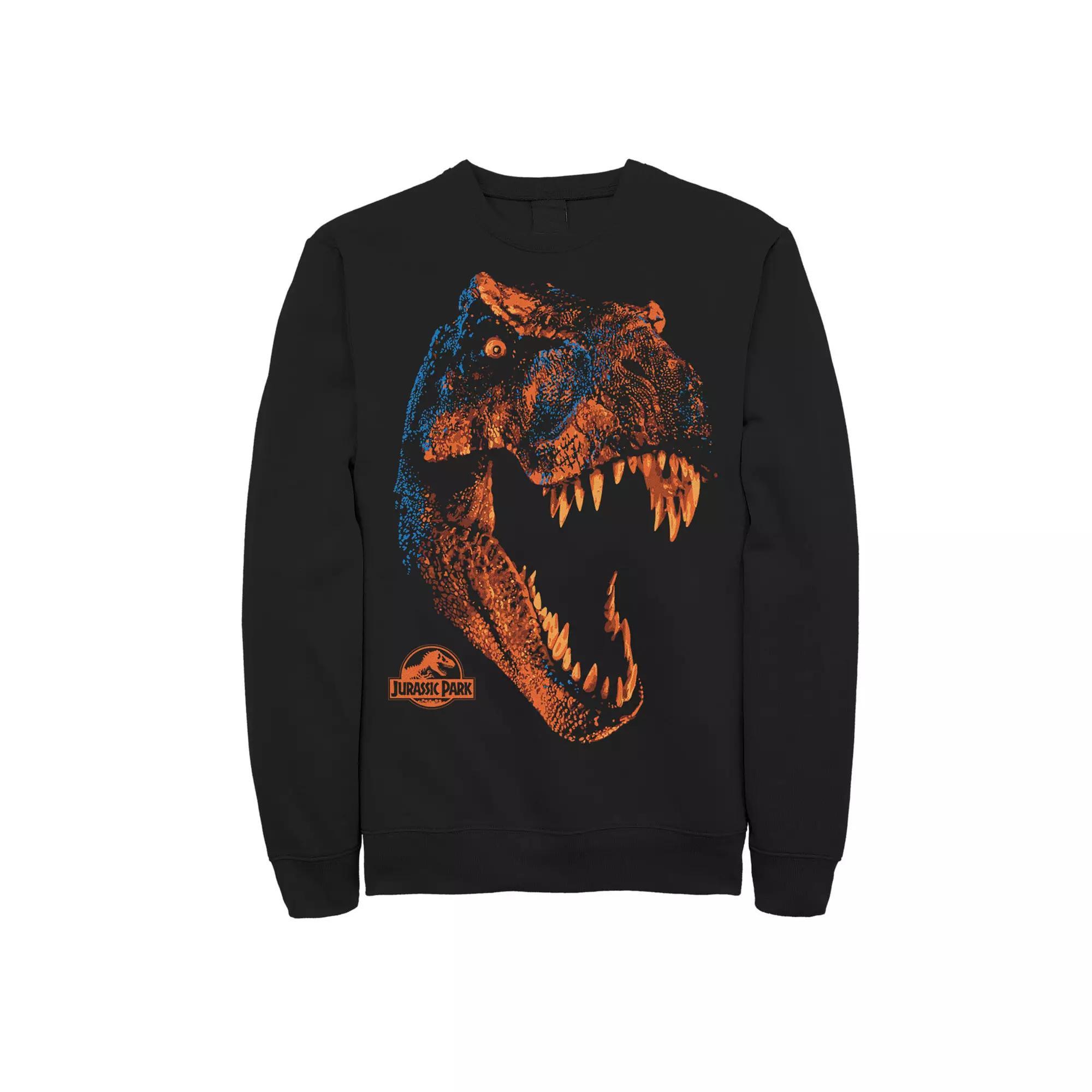 Men's Jurassic Park Tyrannasaurus Roar up Close Sweatshirt, Size: XL, Black Product Image