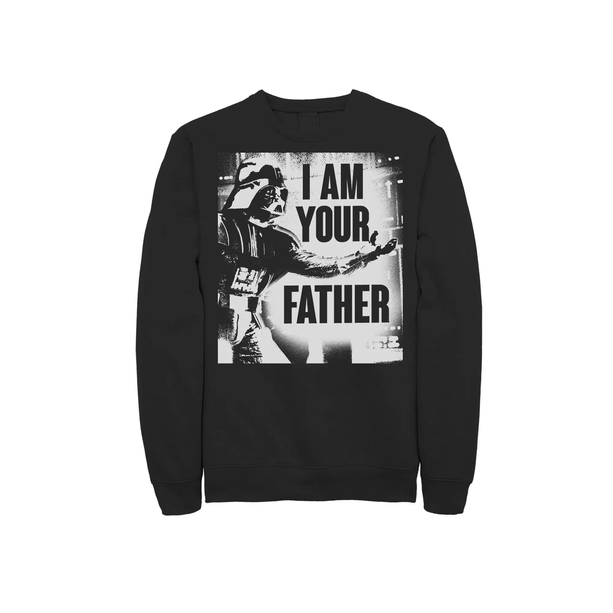 Men's Star Wars Darth Vader Your Father Dad Spray Paint Sweatshirt, Size: Medium, Black Product Image
