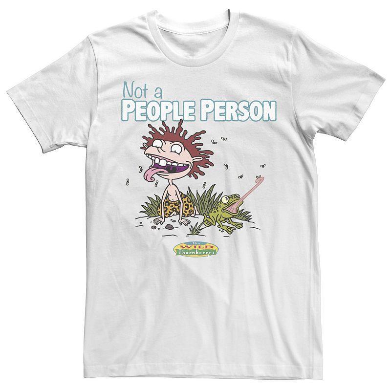 Men's Wild Thornberries Donnie Not A People Person Short Sleeve Tee, Size: Small, White Product Image