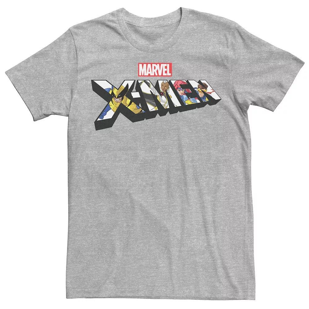 Men's Marvel X-Men Character Fill Logo Tee, Size: XXL, Athletic Grey Product Image
