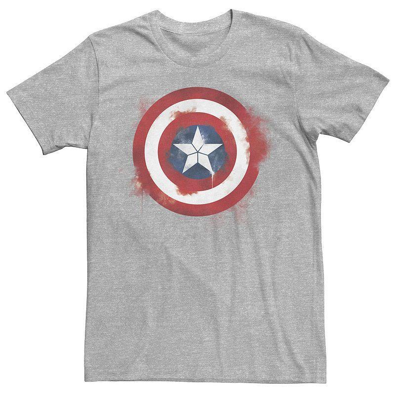 Mens Marvel Avengers Endgame Spray Paint Captain America Logo Graphic Tee Athletic Grey Product Image