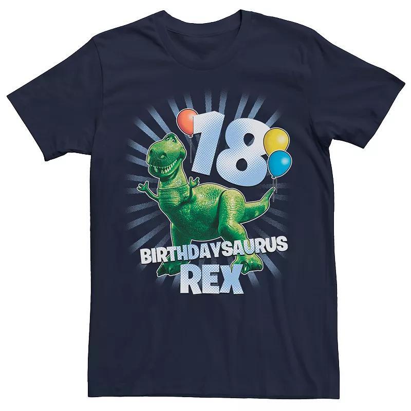 Disney / Pixar's Toy Story Men's Birthdaysaurus Rex 18th Birthday Graphic Tee, Size: Large, Blue Product Image