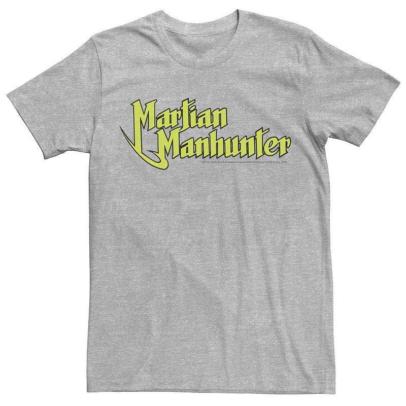 Mens DC Comics Martian Manhunter Logo Tee Athletic Grey Product Image