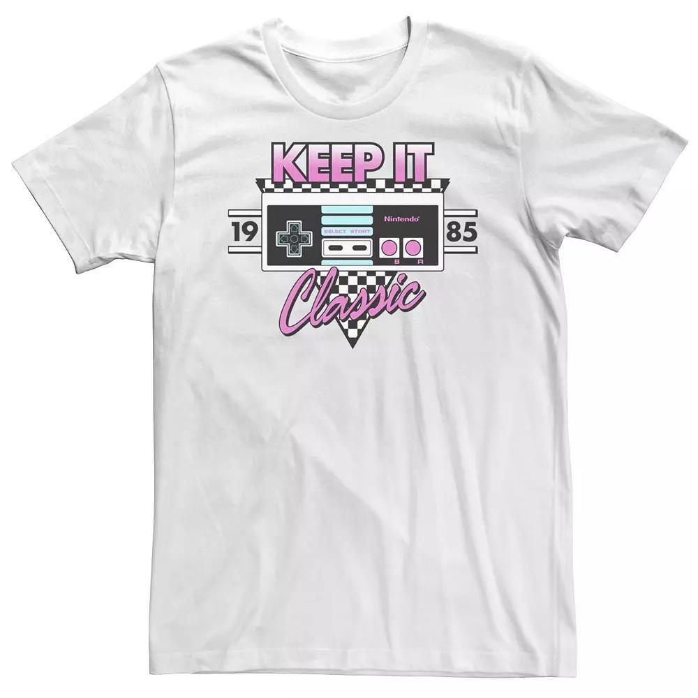 Big & Tall Nintendo 1985 Classic NES Controller Tee, Men's, Size: 4XL, White Product Image