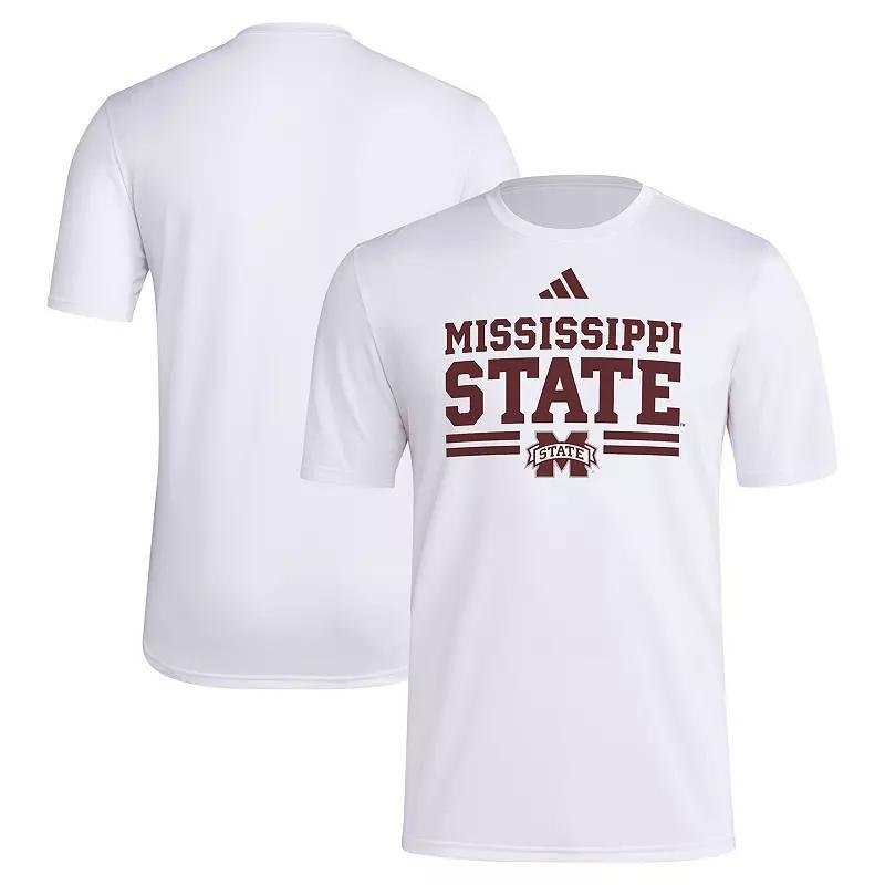 Men's adidas White Mississippi State Bulldogs Strategy Pre-Game T-Shirt, Size: Medium, Mst White Product Image