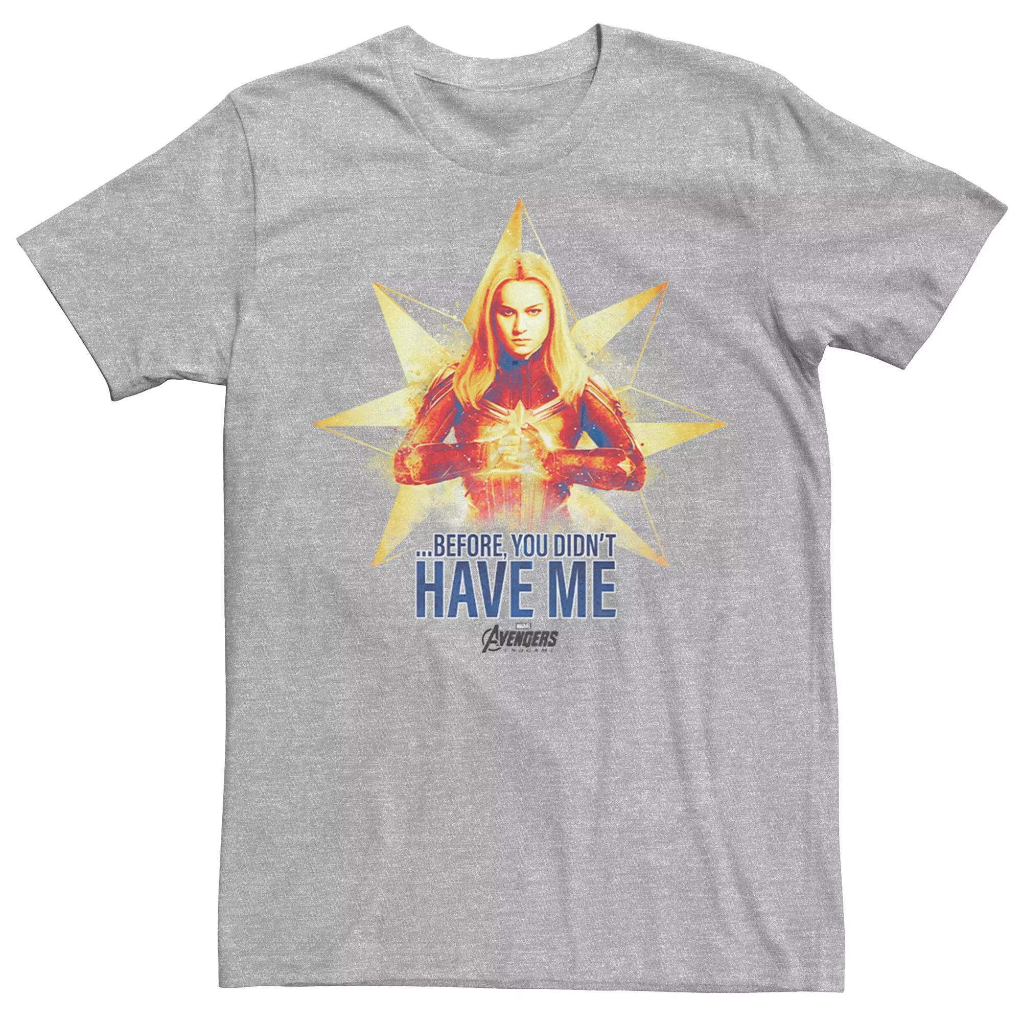 Mens Marvel Avengers Endgame Captain Marvel Serious Pose Tee Athletic Grey Product Image