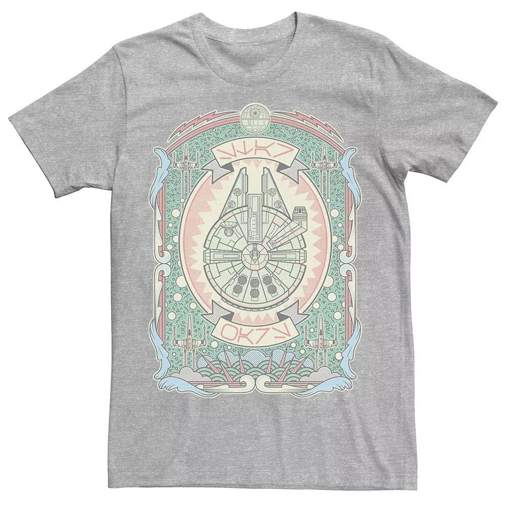 Men's Star Wars Geometric Falcon Poster Tee, Size: 3XL, Athletic Grey Product Image