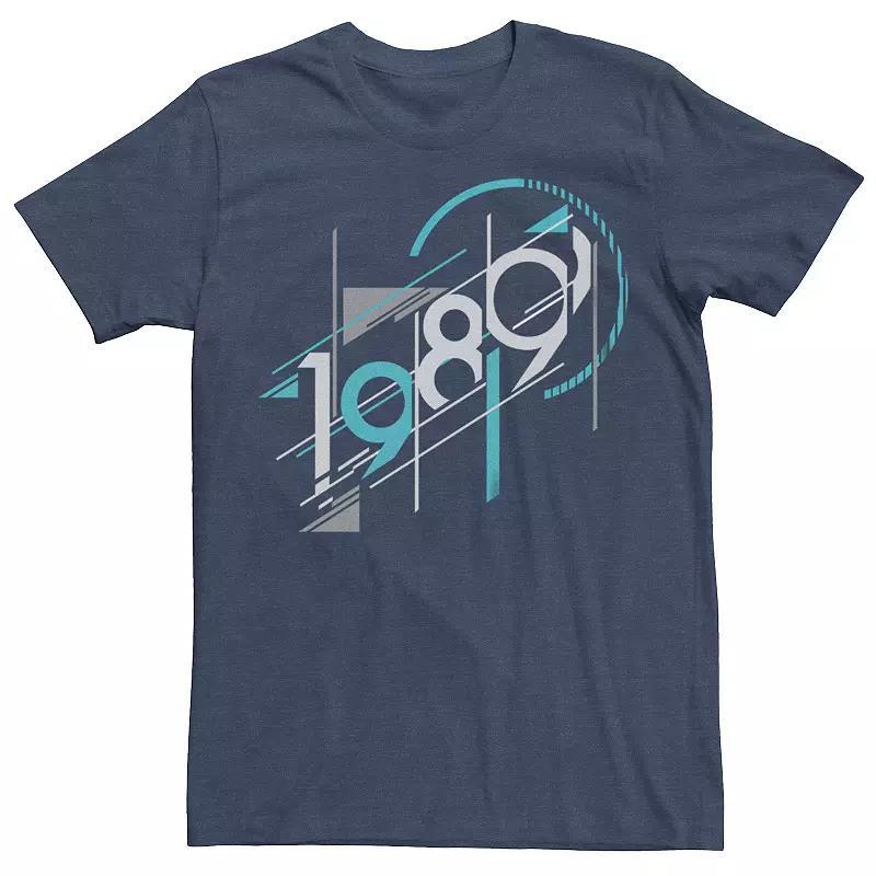 Men's 1989 Abstract Graphic Tee, Size: XL, Navy Grey Product Image