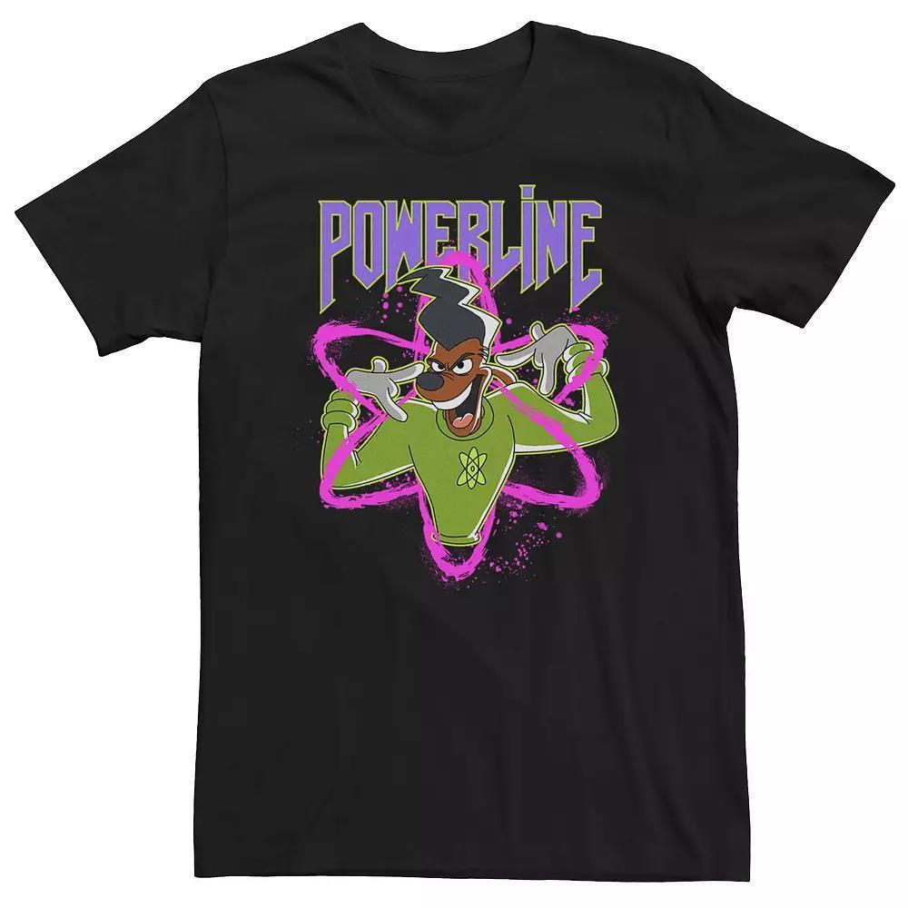 Disney's A Goofy Movie Big & Tall Powerline Atom Spray Graphic Tee, Men's, Size: 4XL Tall, Black Product Image