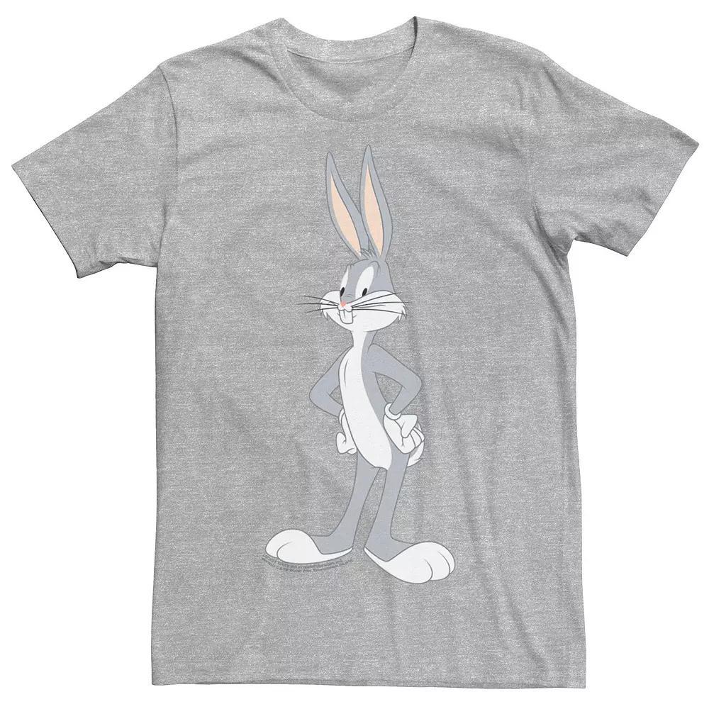 Men's Looney Tunes Classic Bugs Bunny Pose Portrait Tee, Size: XXL, Athletic Grey Product Image