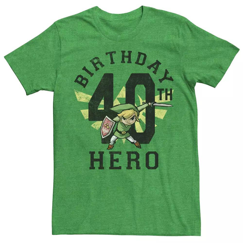 Men's Nintendo Legend of Zelda Birthday Hero Tee, Size: Medium, Kelly Grey Product Image