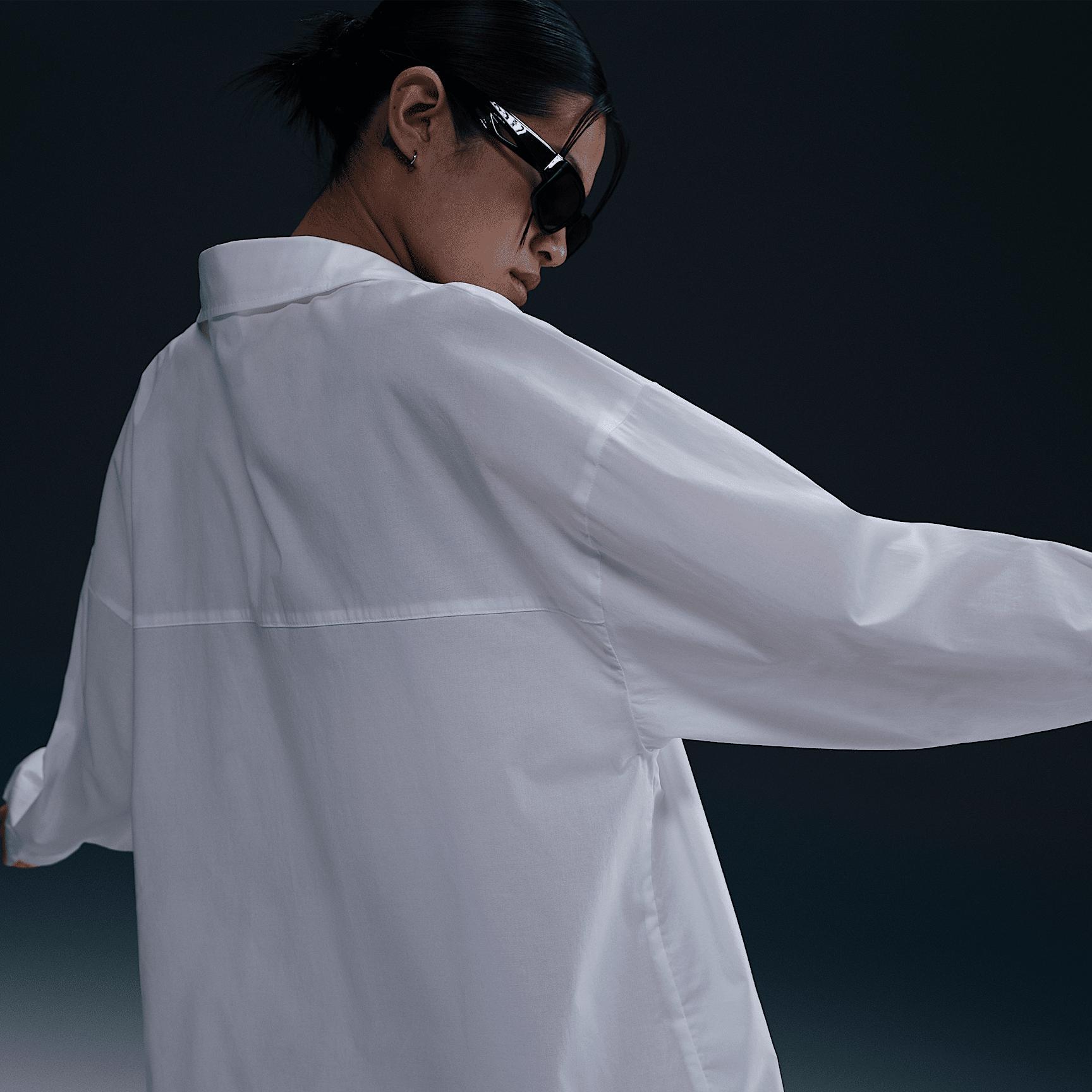 Nike Sportswear Chill Poplin Women's Loose Long-Sleeve Button-Up Top Product Image