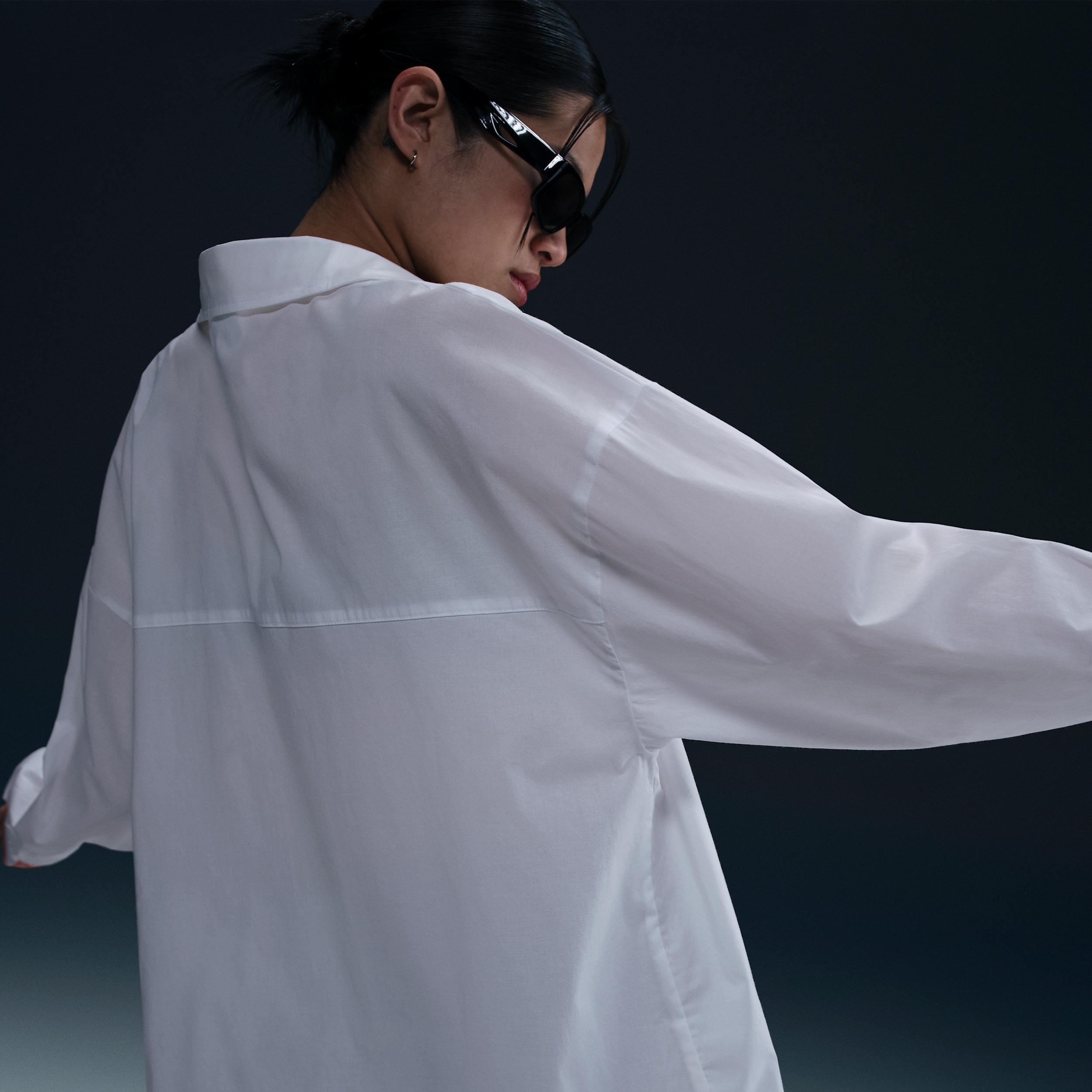 Nike Sportswear Chill Poplin Women's Loose Long-Sleeve Button-Up Top Product Image