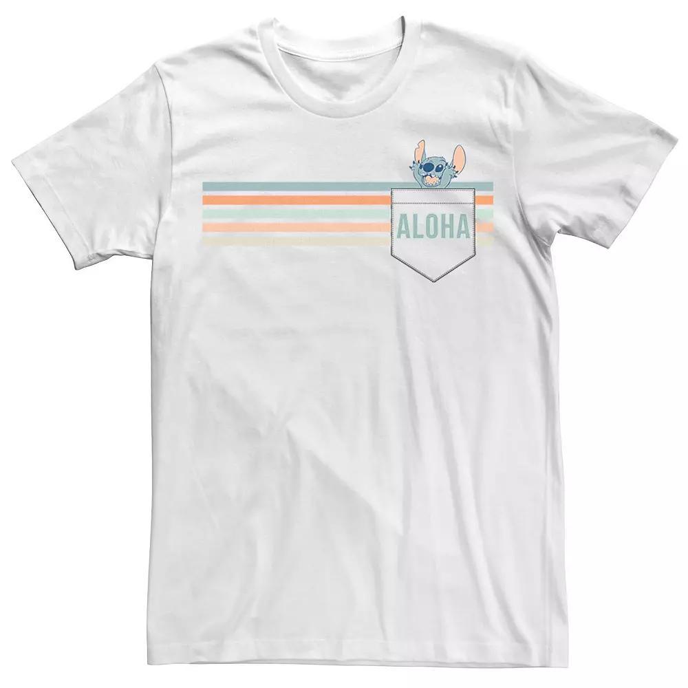 Disney's Lilo & Stitch Men's "Aloha" Tee, Size: Medium, White Product Image