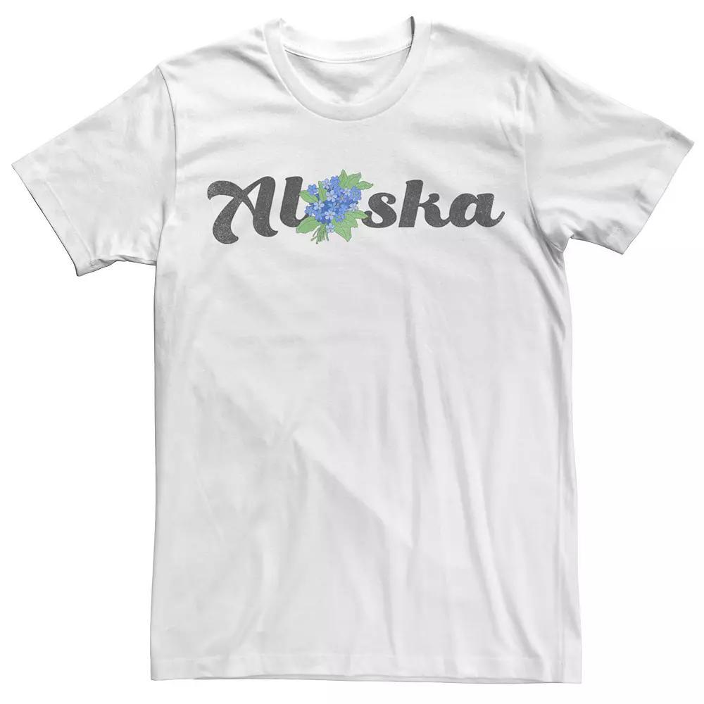 Men's Alaska Alpine Forget-Me-Not Tee, Size: Small, White Product Image