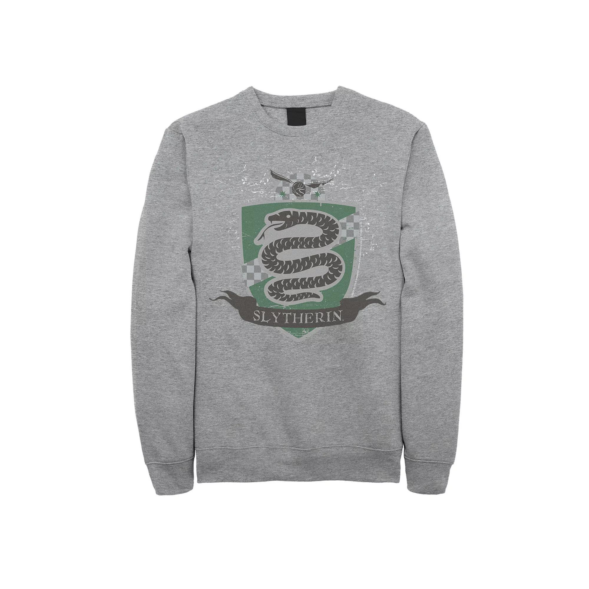 Men's Harry Potter Slytherin Quidditch Shield Sweatshirt, Size: 3XL, Athletic Grey Product Image