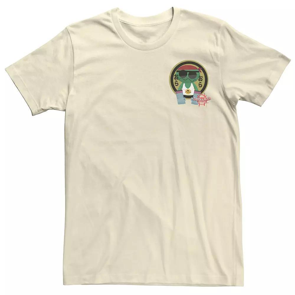Men's Marvel Spider-Man Spiderverse Fish Sticker Tee, Size: 3XL, Natural Product Image