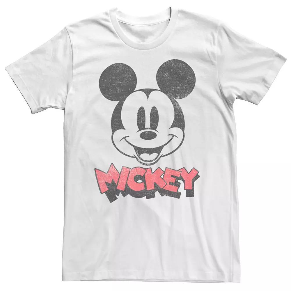 Disney's Mickey And Friends Mickey Men's Big Face Logo Tee, Size: XXL, White Product Image