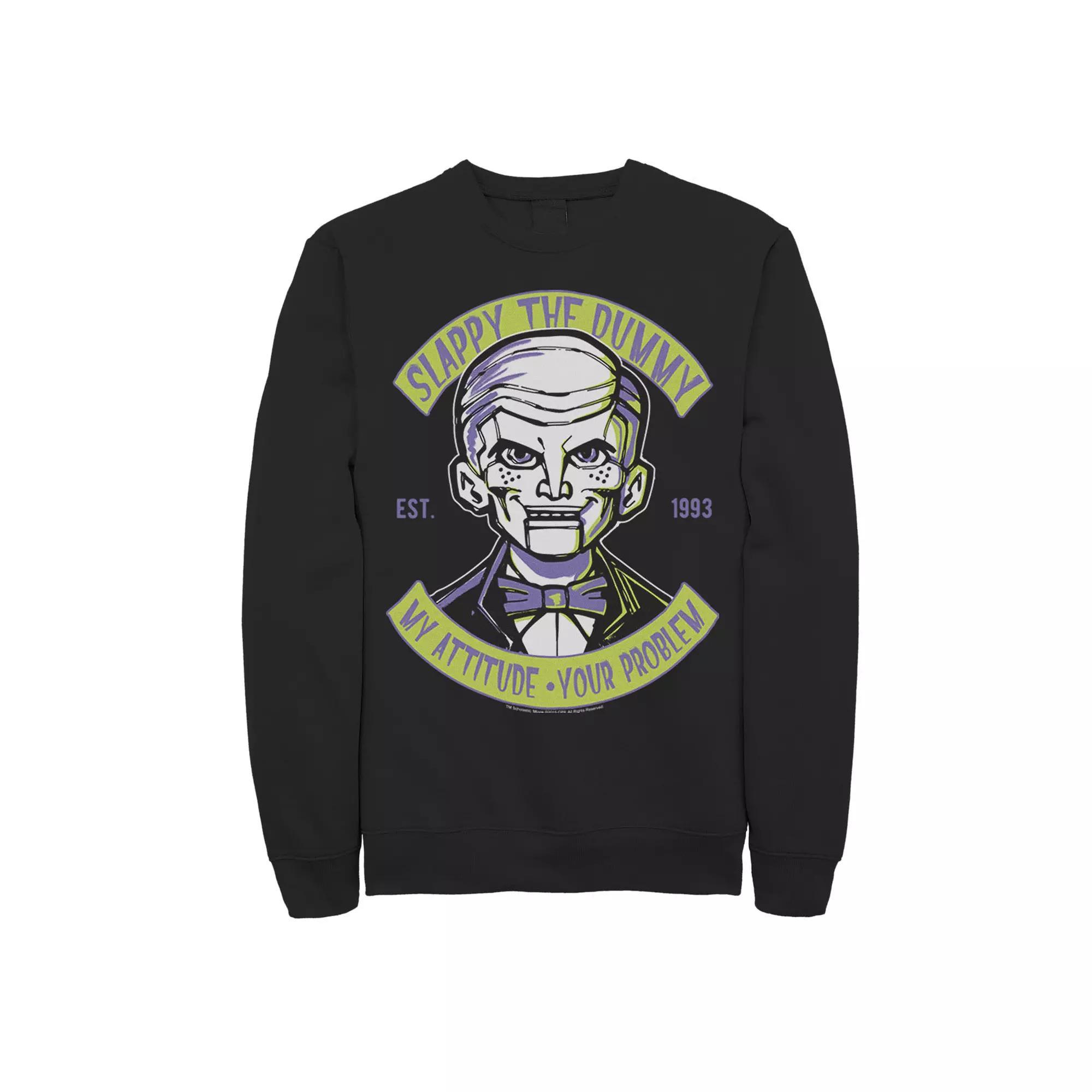 Men's Goosebumps Vintage Slappy Poster Sweatshirt, Size: XL, Black Product Image