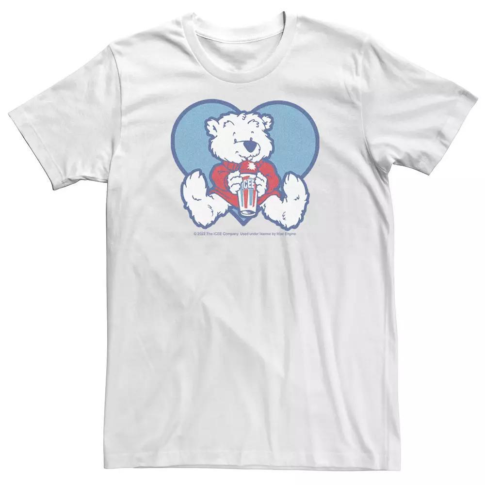 Big & Tall ICEE Blue Heart Polar Bear Tee, Men's, Size: XL Tall, White Product Image