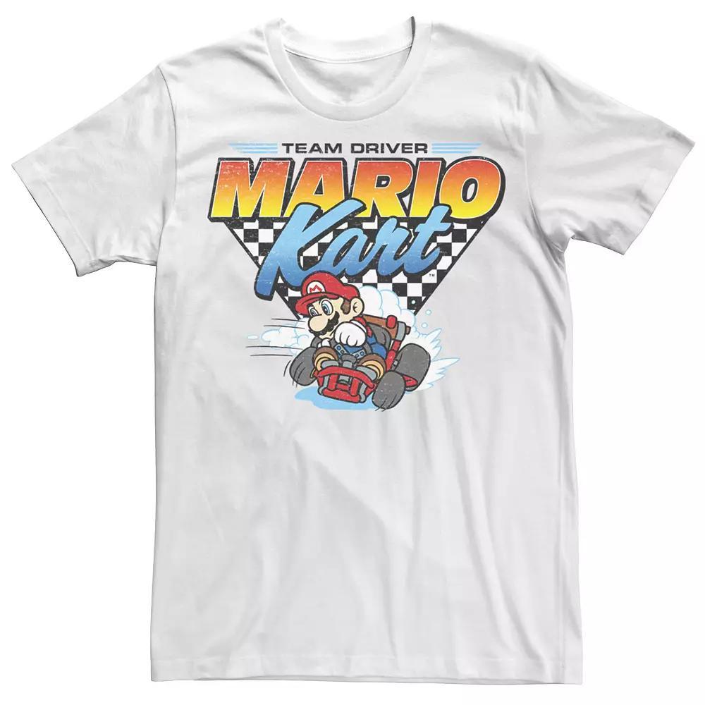 Men's Nintendo Team Driver Graphic Tee, Size: Small, White Product Image