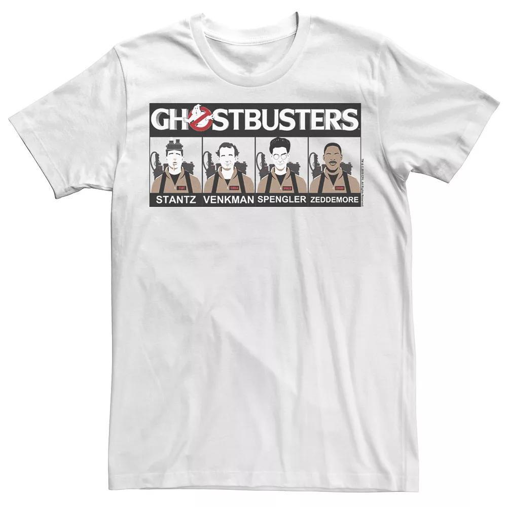 Big & Tall Ghostbusters Group Shot Line Up Tee, Men's, Size: XXL Tall, White Product Image