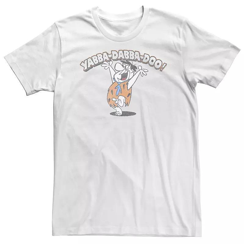 Big & Tall The Flintstones Yabba-Dabba-Doo! Tee, Men's, Size: 5XL, White Product Image