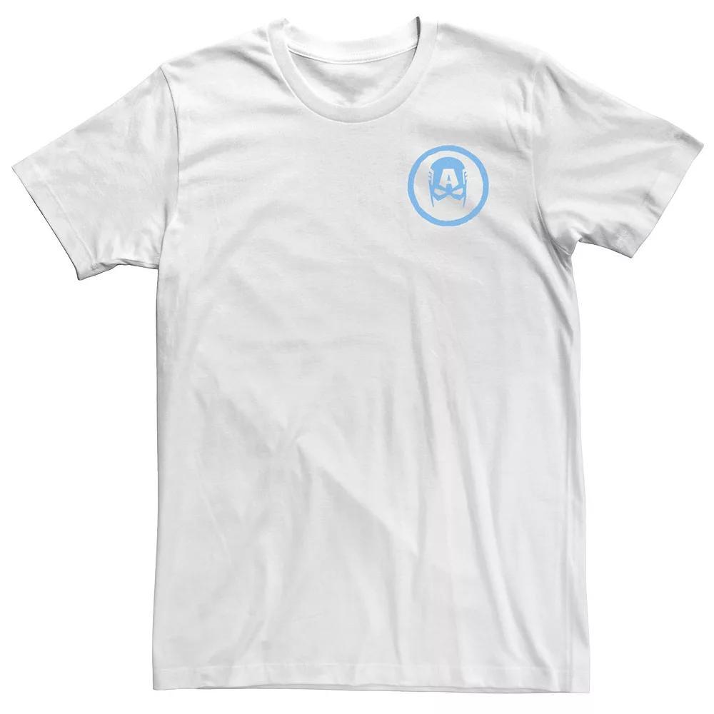 Big & Tall Marvel Avengers Captain America Pocket Icon Tee, Men's, Size: 4XL Tall, White Product Image