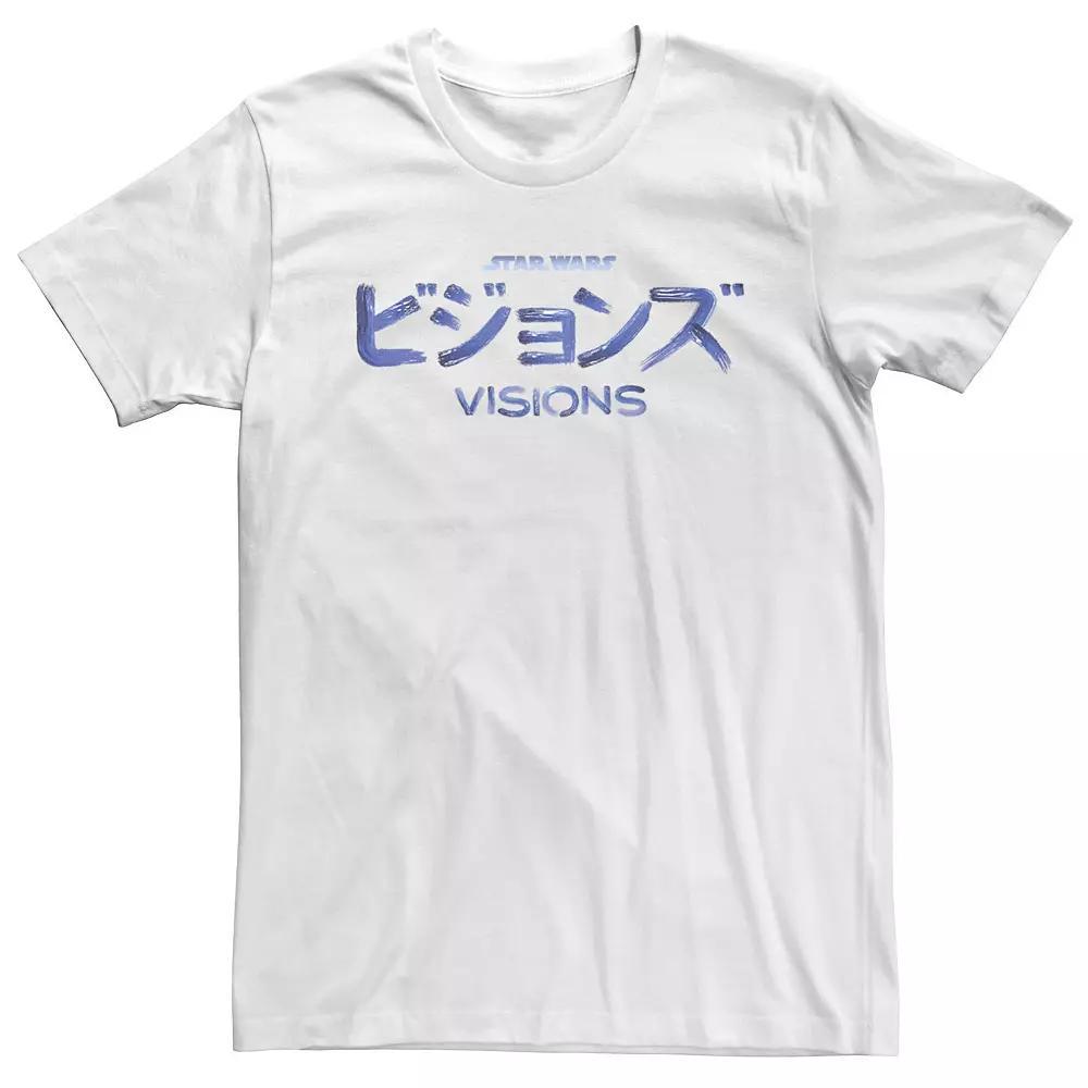 Big & Tall Star Wars: Visions Kanji Combined Logo Tee, Men's, Size: 4XL, White Product Image