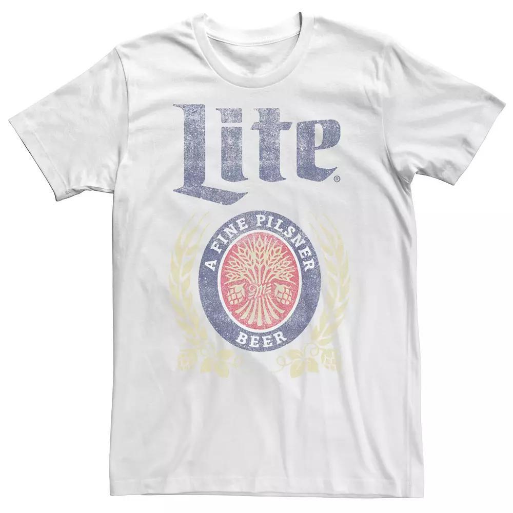 Men's Coors Miller Lite Pilsner Vintage Craft Logo Tee, Size: Medium, White Product Image