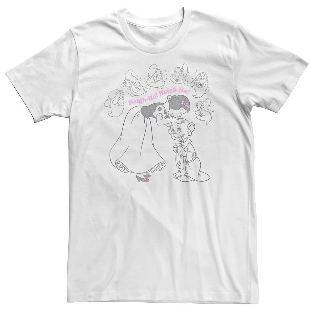 Big & Tall Disney Snow White And The Seven Dwarfs Heigh-Ho Line Art Tee, Men's, Size: 3XL Tall Product Image