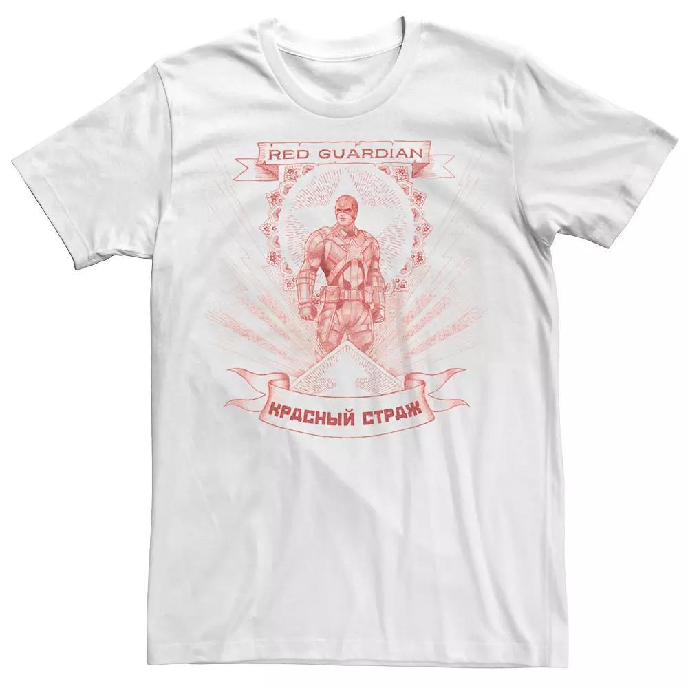 Men's Marvel Black Widow Red Guardian Red Hue Portrait Tee, Size: Medium, White Product Image