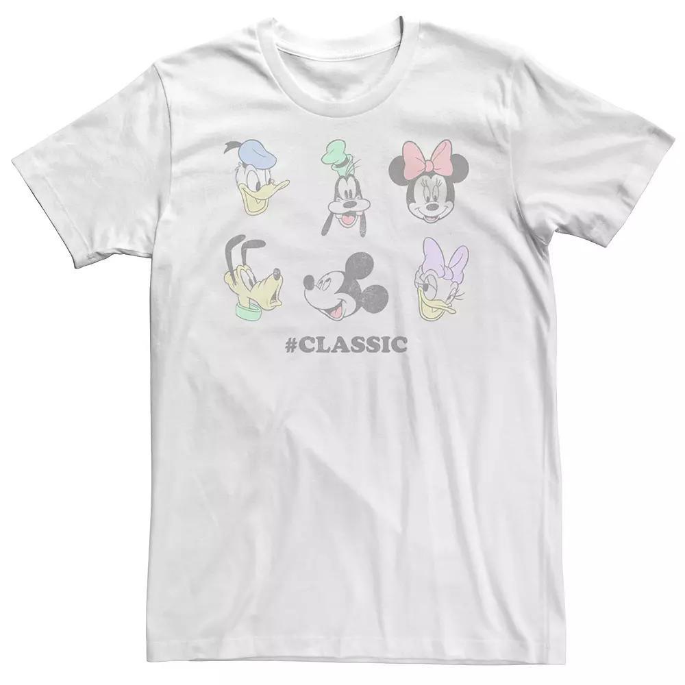 Disney's Mickey Mouse & Friends Big & Tall #Classic Portrait Tee, Men's, Size: 4XLT, White Product Image