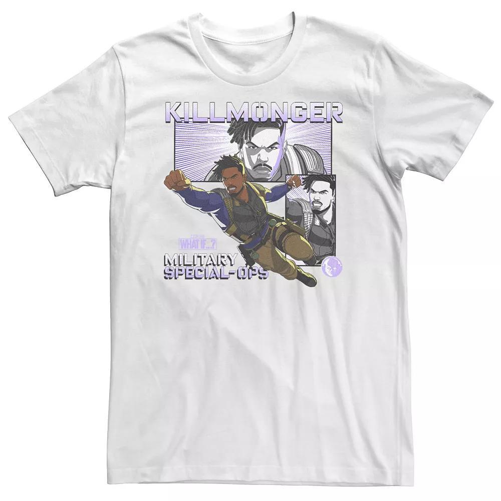 Big & Tall Marvel What If Killmonger Special Ops Poster Tee, Men's, Size: 5XL, White Product Image