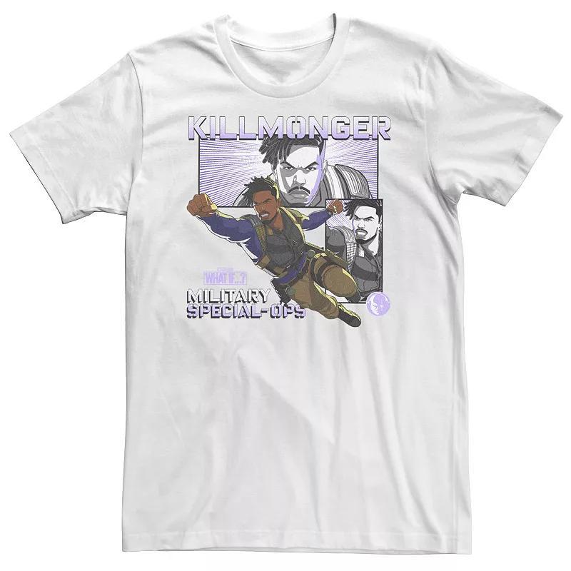 Big & Tall Marvel What If Killmonger Special Ops Poster Tee, Men's, Size: 5XL, White Product Image