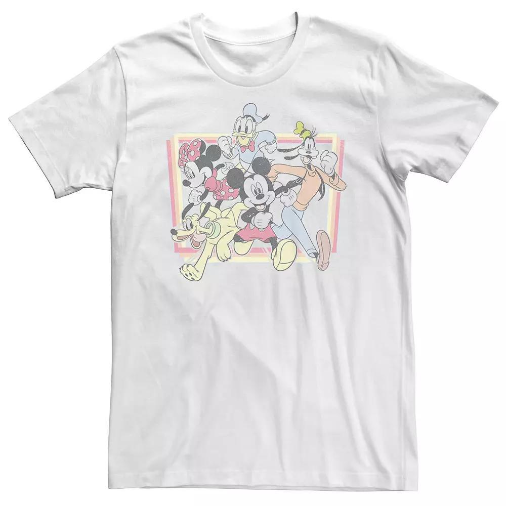 Big & Tall Disney Mickey Mouse & Friends Burst Through Portrait Tee, Men's, Size: XXL Tall, White Product Image