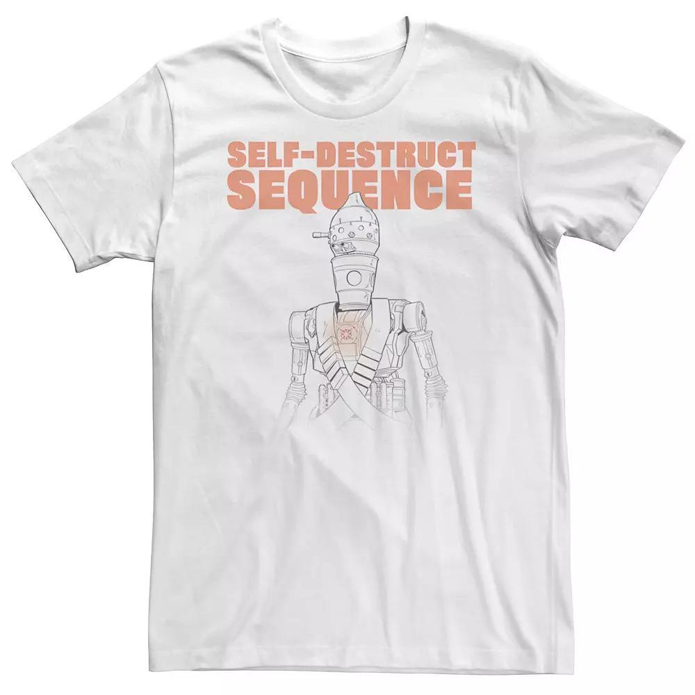 Big & Tall Star Wars The Mandalorian IG-11 Self-Destruct Sequence Tee, Men's, Size: XL Tall, White Product Image