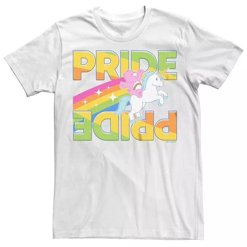 Men's Care Bears Pride Unicorn Ride Graphic Tee, Size: XS, White Product Image