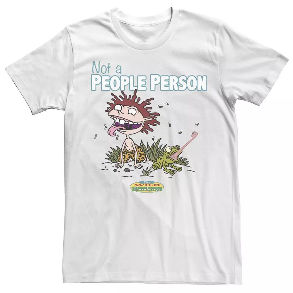 Men's Wild Thornberries Donnie Not A People Person Short Sleeve Tee, Size: Small, White Product Image