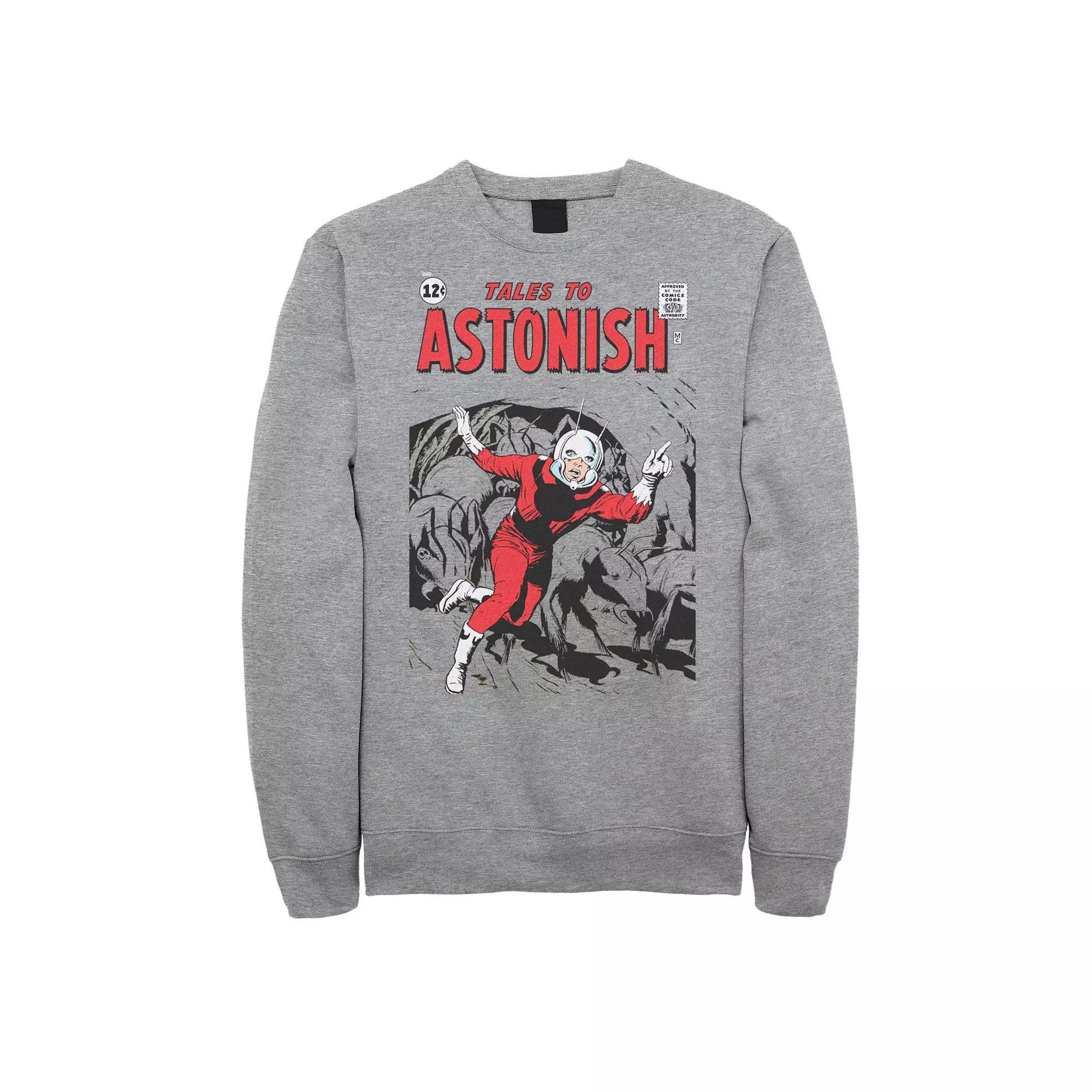 Big & Tall Marvel Tales of the Astonishing Ant-Man Comic-book Superhero Fleece Sweatshirt, Men's, Size: 3XL Tall, Athletic Grey Product Image
