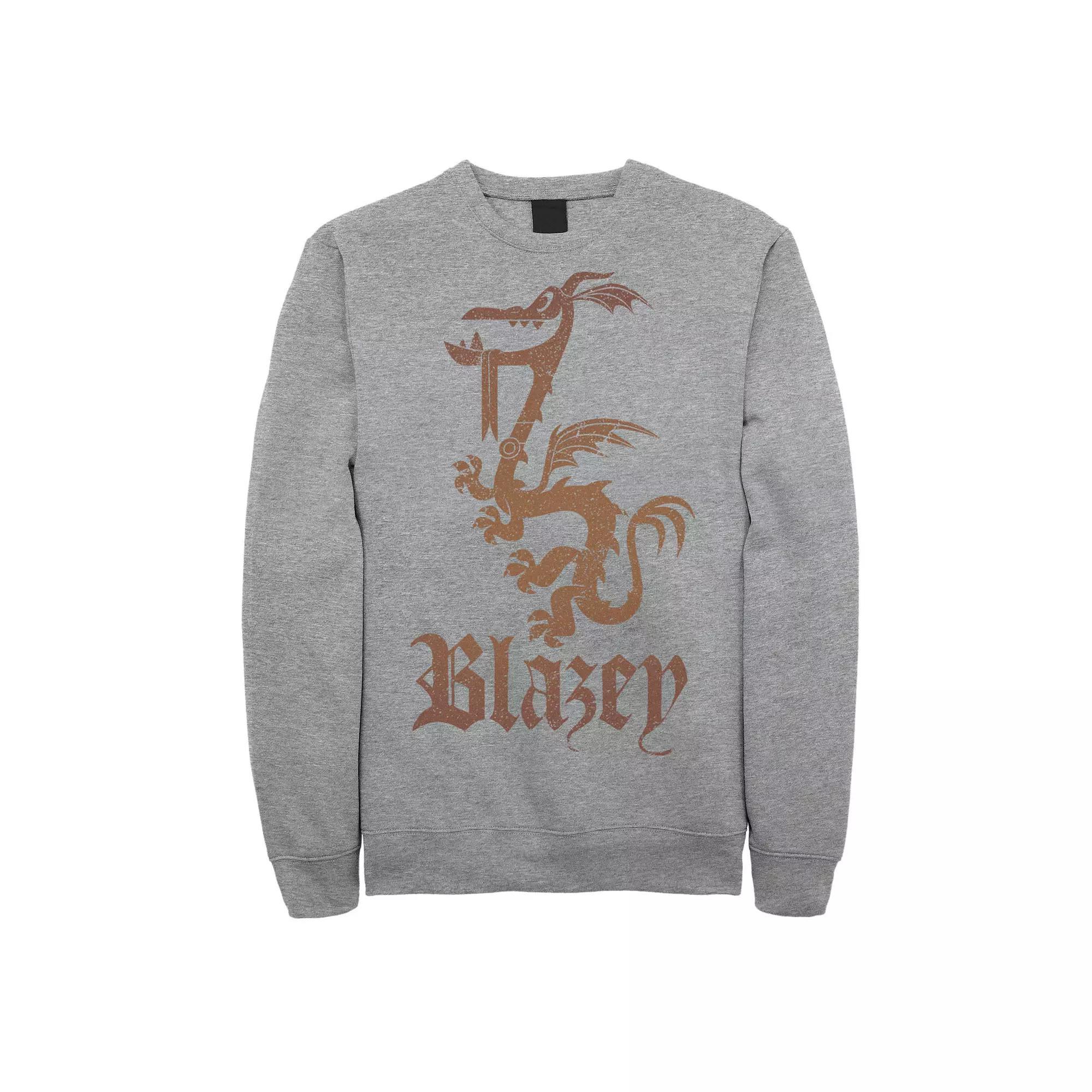 Disney / Pixar's Onward Men's Blazey Crest Sweatshirt, Size: Small, Athletic Grey Product Image