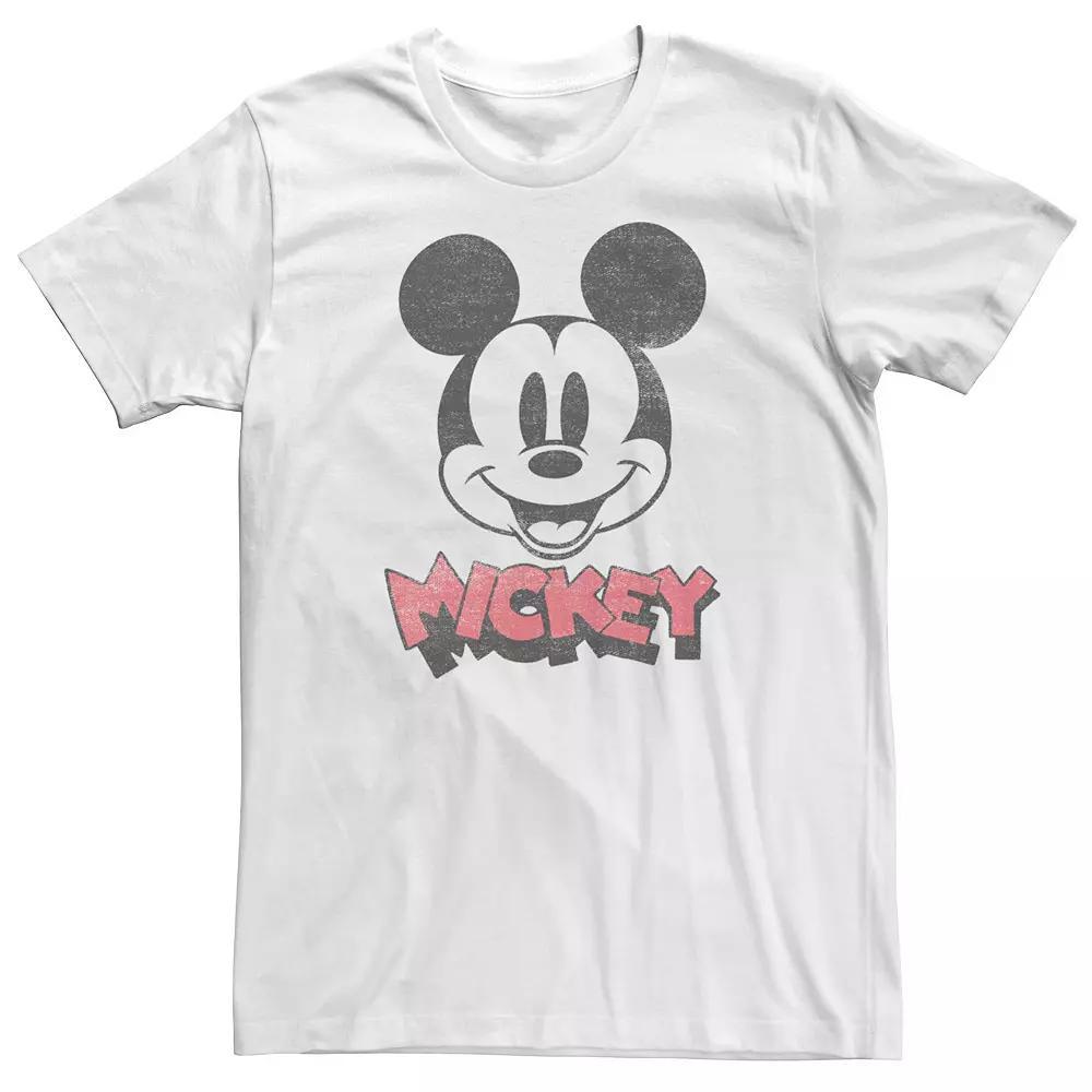 Big & Tall Disney Mickey & Friends Mickey Big Face Logo Tee, Mens Product Image